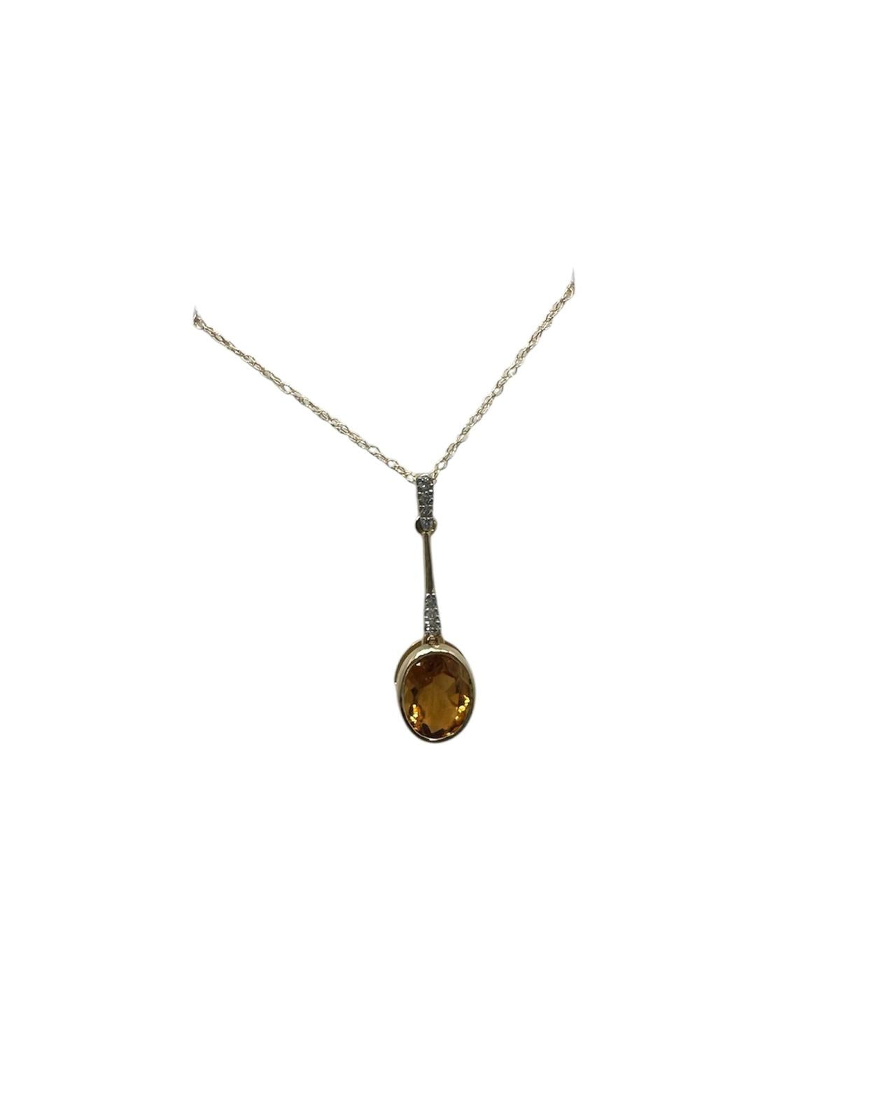 COLLAR DE PIEDRA CITRINA