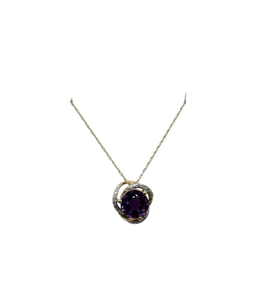 COLLAR DE PIEDRA AMATISTA PÚRPURA